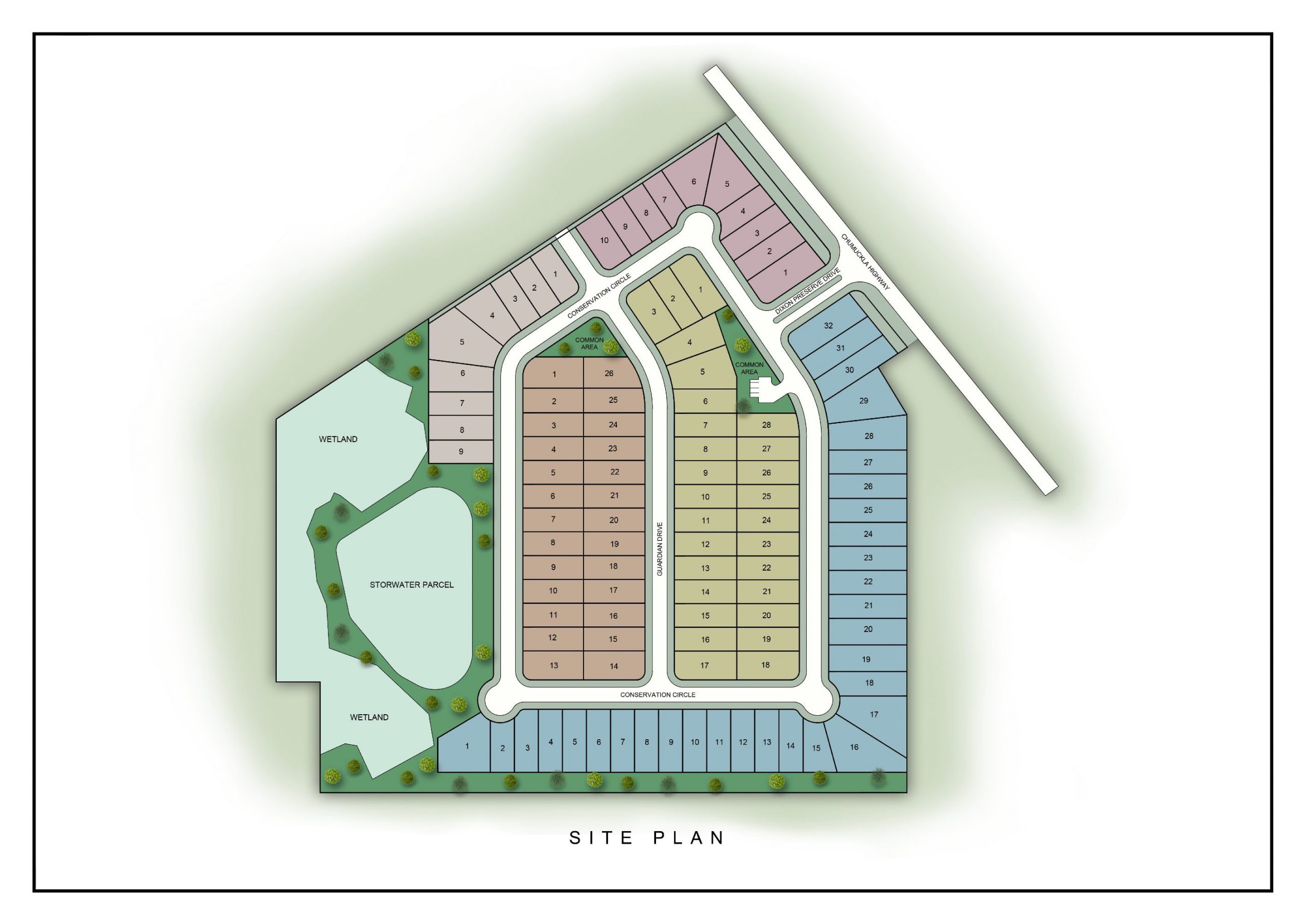 Dixon Preserve Subdivision site plan. 
